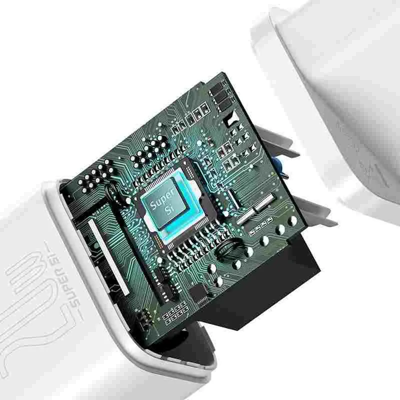 Baseus Super Si Quick Laadija 1C 20W (valge) universaalne