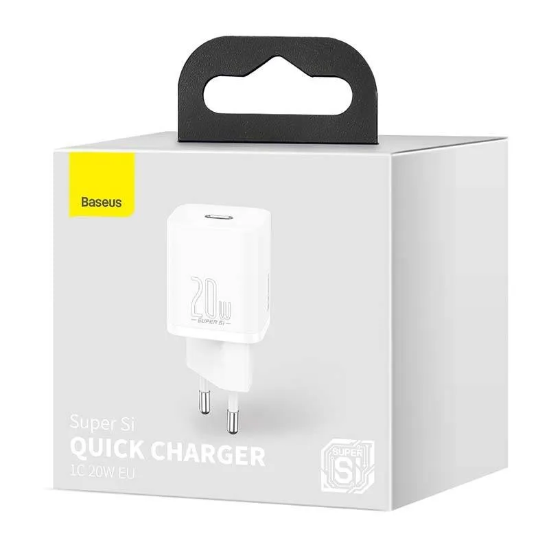 Baseus Super Si Quick Laadija 1C 20W (valge) universaalne