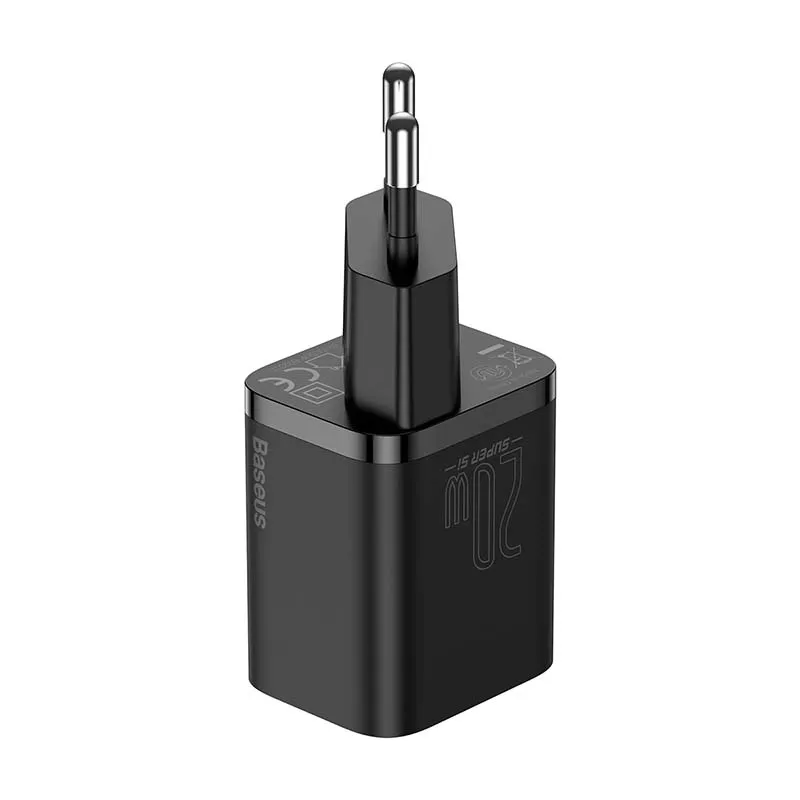 Baseus Super Si Quick Charger 1C 20W koos USB-C kaabliga Lightning 1m (must) universaalne