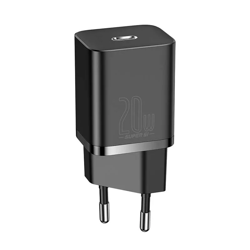 Baseus Super Si Quick Charger 1C 20W koos USB-C kaabliga Lightning 1m (must) universaalne