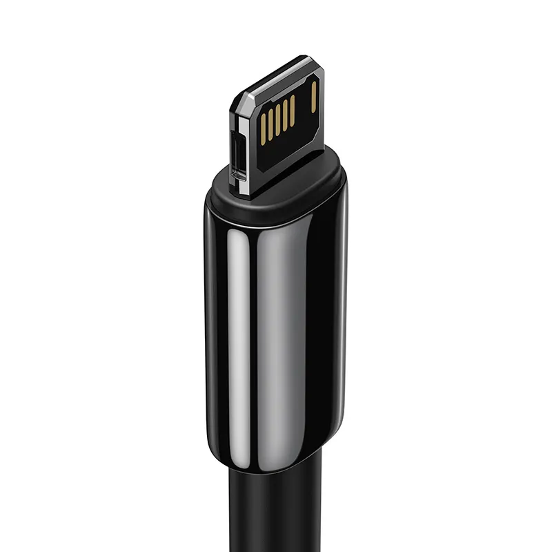 Baseus Tungsten Gold Kaabel USB-iP 2,4A 2m (must) universaalne