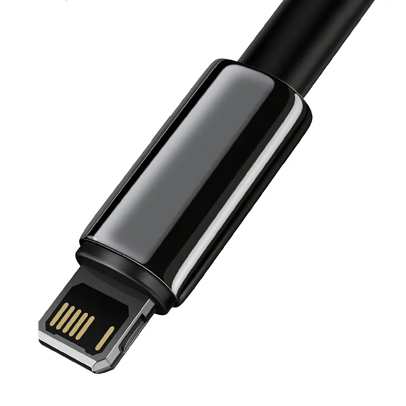 Baseus Tungsten Gold Kaabel USB-iP 2,4A 2m (must) universaalne
