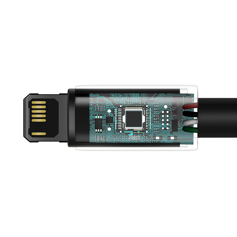 Baseus Tungsten Gold Kaabel USB-iP 2,4A 2m (must) universaalne