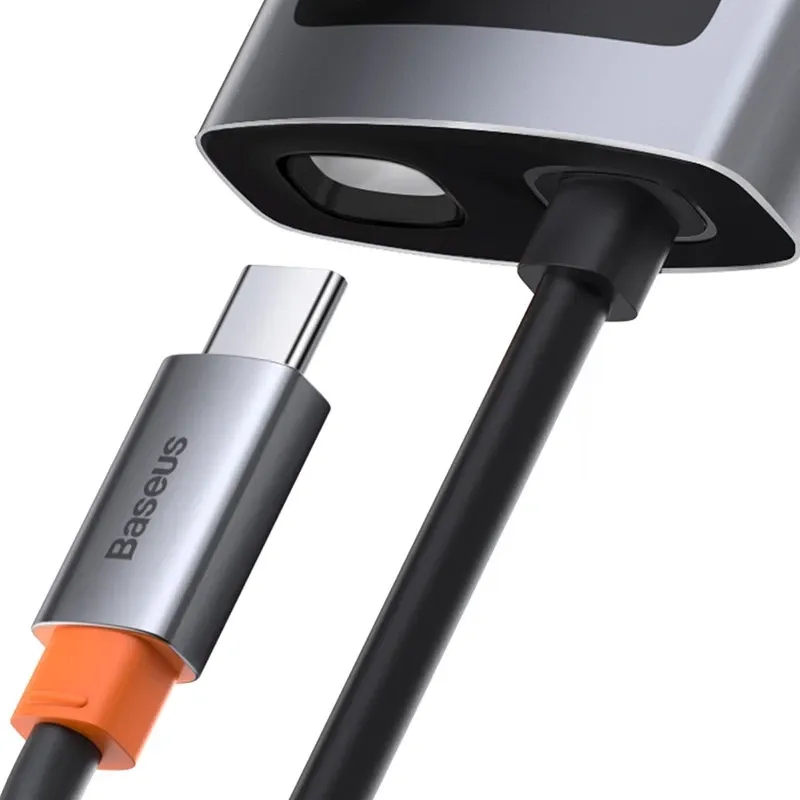 Baseus Metal Gleam Series 4-in-1 Hub, USB-C kuni USB 3.0 + USB 2.0 + HDMI + USB-C PD universaal
