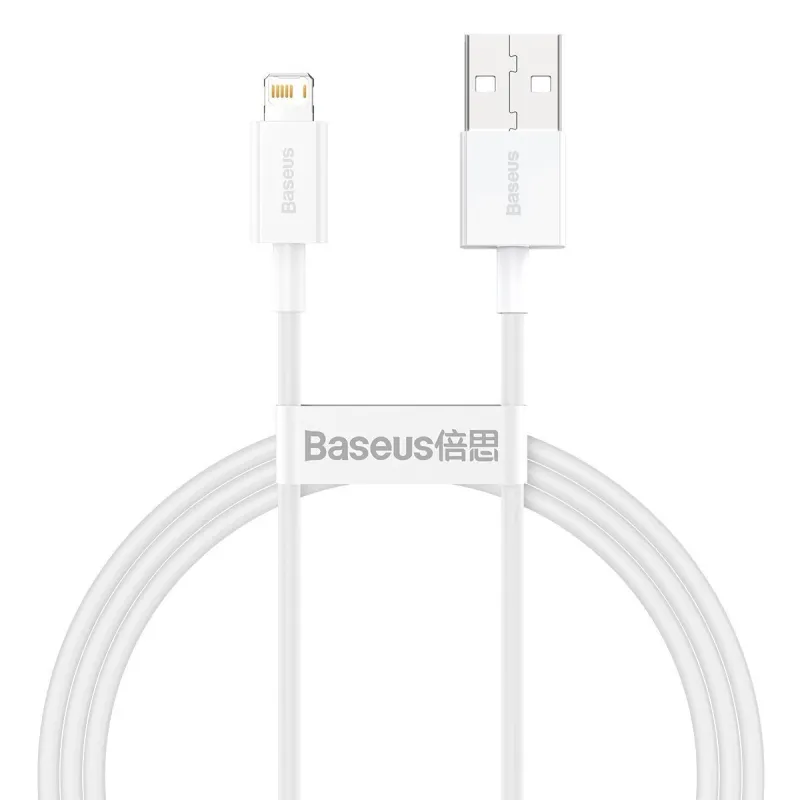 Baseus Superior Series USB-Lighting ühenduskaabel, 2,4A, 1m (valge) universaalne