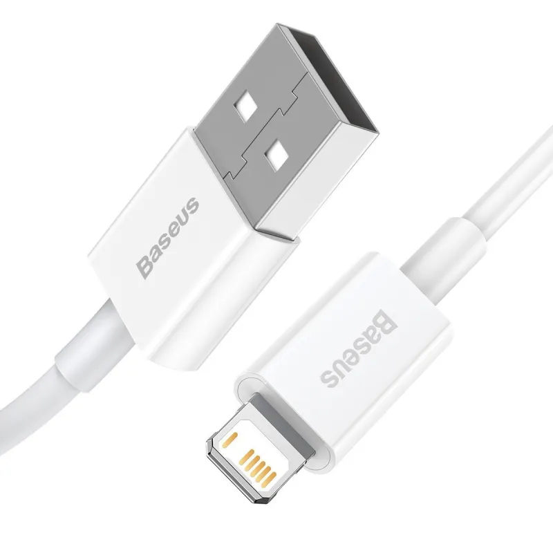 Baseus Superior Series USB-Lighting ühenduskaabel, 2,4A, 1m (valge) universaalne