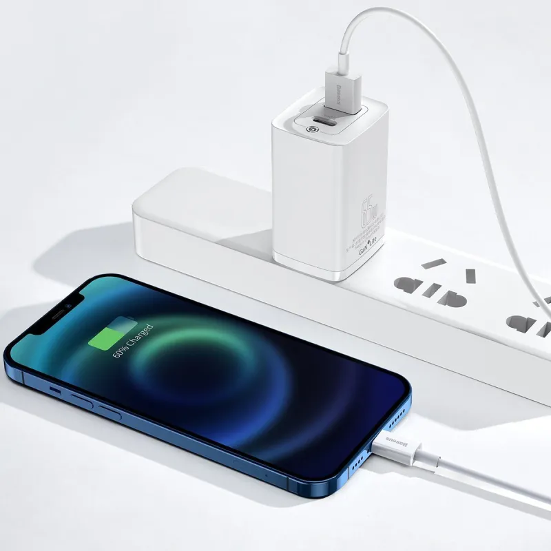 Baseus Superior Series USB-Lighting ühenduskaabel, 2,4A, 1m (valge) universaalne
