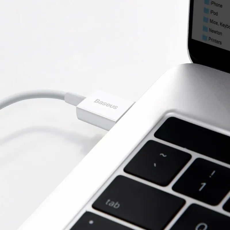 Baseus Superior Series USB-Lighting ühenduskaabel, 2,4A, 1m (valge) universaalne