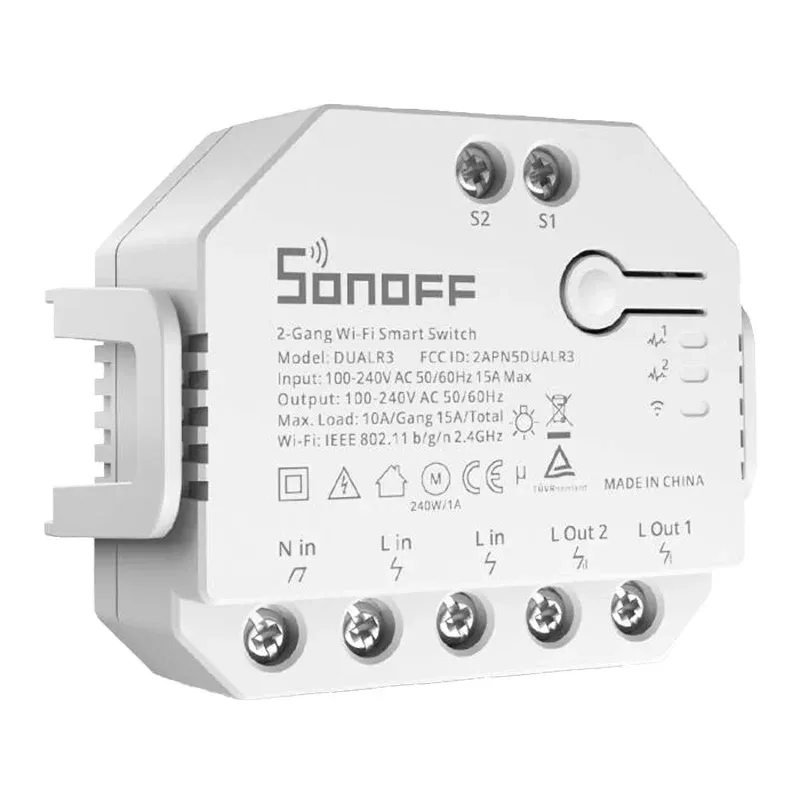 Smart lüliti WiFi Sonoff Dual R3 universaalne