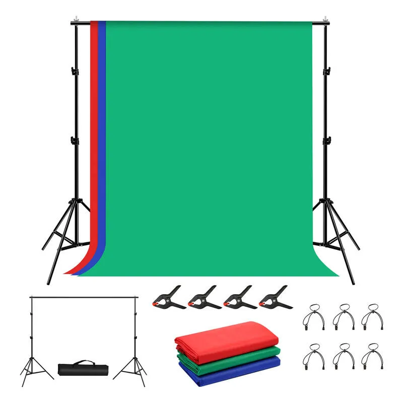 Fotostuudio taustatoeja Puluz 2x2m + Taustapildid 3 tk PKT5204 universaalne