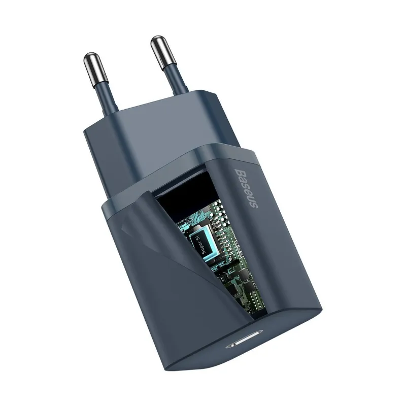 Baseus Super Si Quick Charger 1C 20W koos USB-C kaabliga Lightning 1m (sinine) universaalne