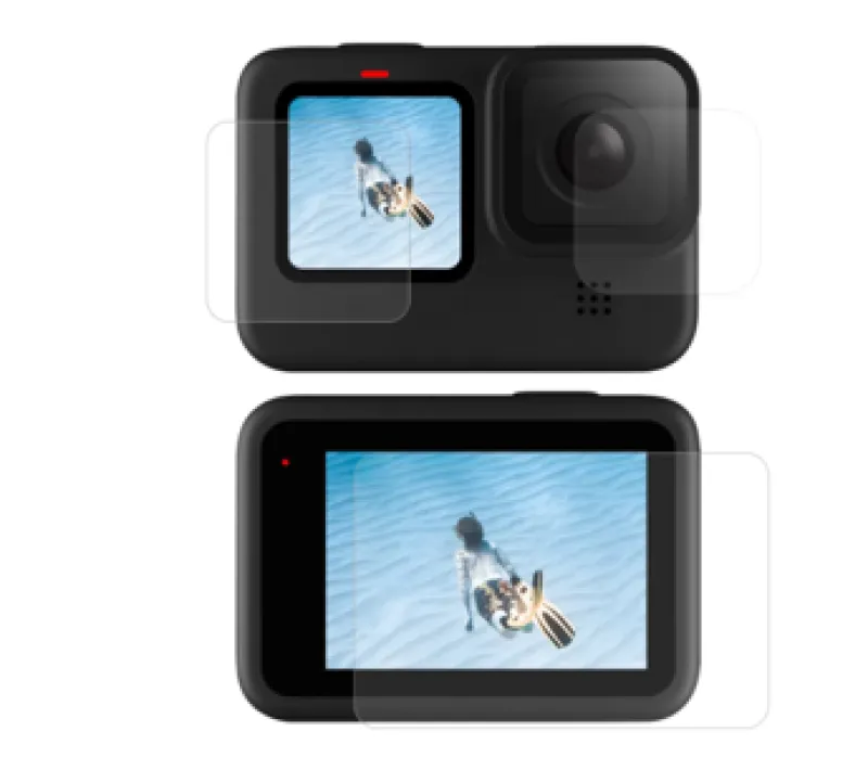 Telesin ekraani ja objektiivi kaitsekile GoPro Hero 9 / Hero 10 / Hero 11 / Hero 12 jaoks (GP-FLM-902) universaalne
