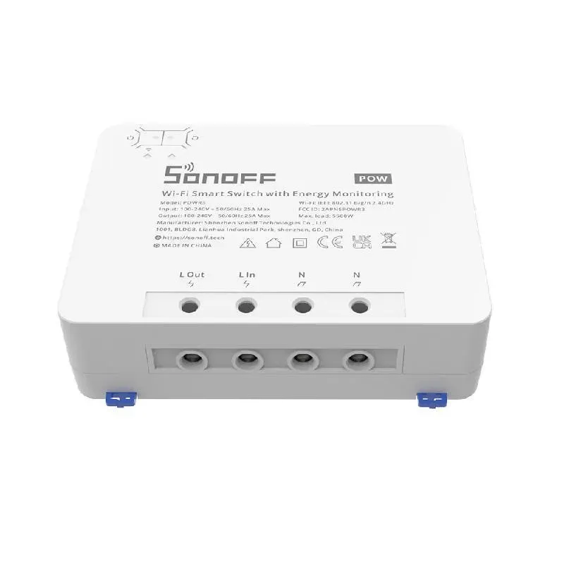 Sonoff POWR3 nutikas WiFi lüliti koos voolumõõtmisfunktsiooniga universaalne