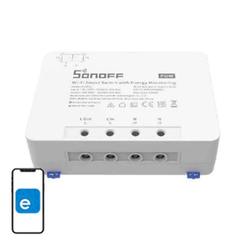 Sonoff POWR3 nutikas WiFi lüliti koos voolumõõtmisfunktsiooniga universaalne