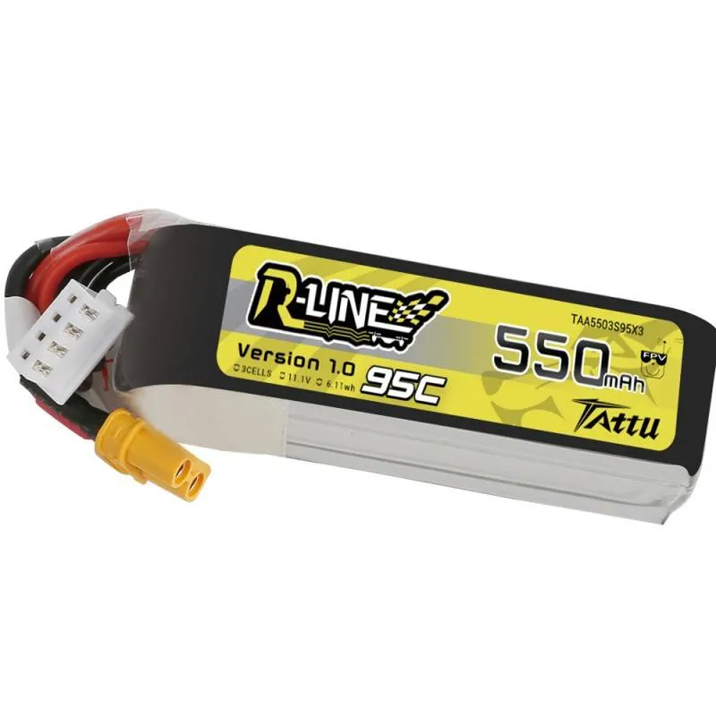 Aku Tattu R-Line 550mAh 11.1V 95C 3S1P XT30 universaalne