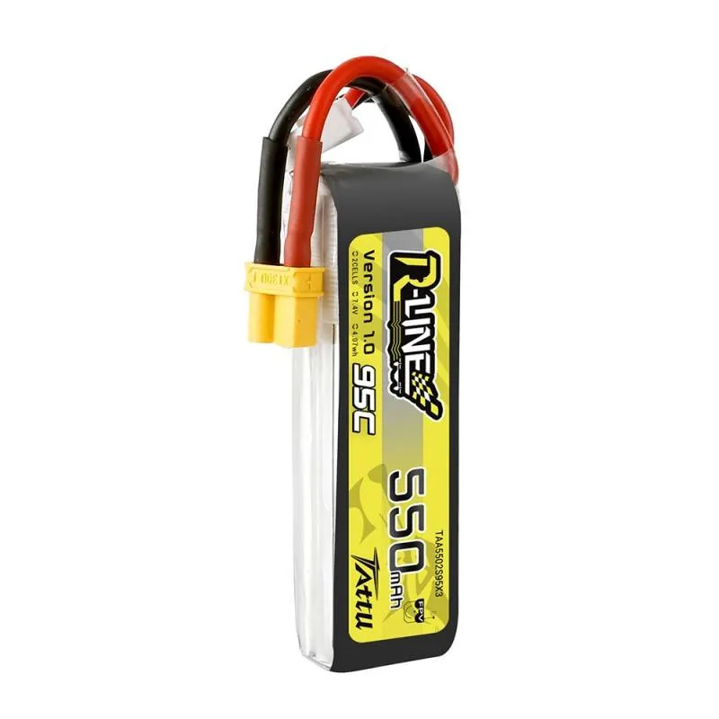 Aku Tattu R-Line 550mAh 7.4V 95C 2S1P XT30 universaalne