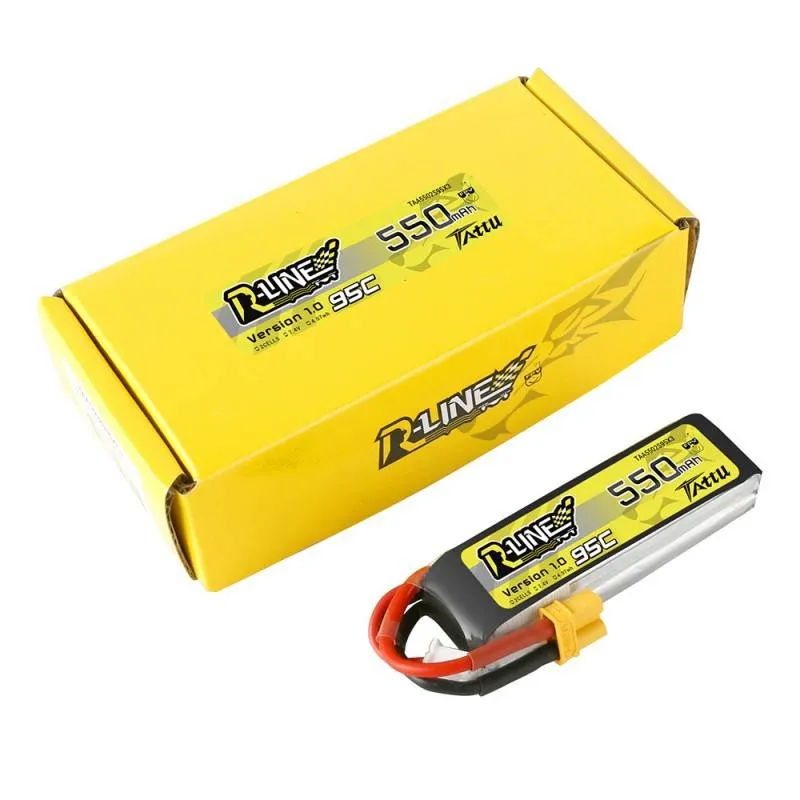 Aku Tattu R-Line 550mAh 7.4V 95C 2S1P XT30 universaalne