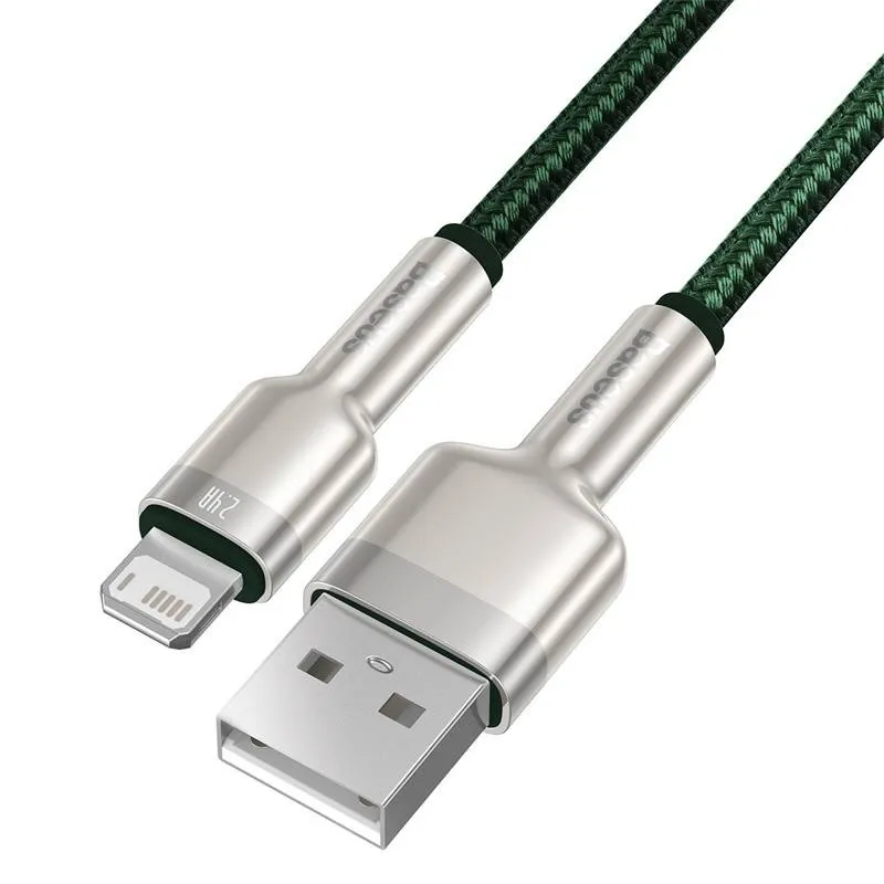 USB-kaabel Lightning Baseus Cafule, 2.4A, 1m (roheline) universaalne