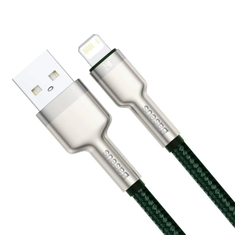 USB-kaabel Lightning Baseus Cafule, 2.4A, 1m (roheline) universaalne