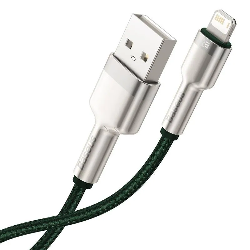 USB-kaabel Lightning Baseus Cafule, 2.4A, 1m (roheline) universaalne