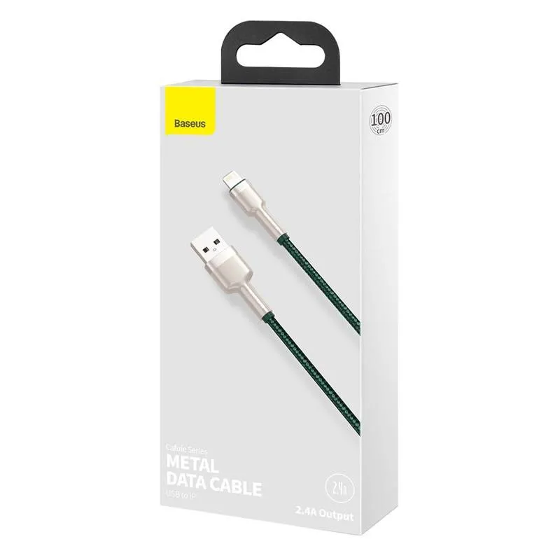 USB-kaabel Lightning Baseus Cafule, 2.4A, 1m (roheline) universaalne