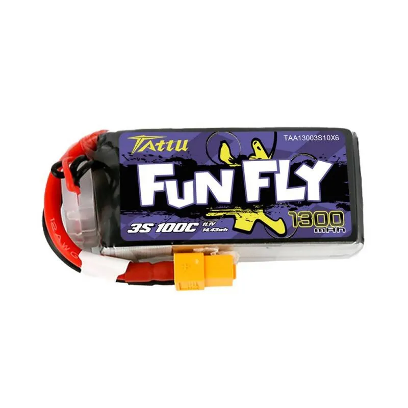 Aku Tattu Funfly 1300mAh 11,1V 100C 3S1P universaalne