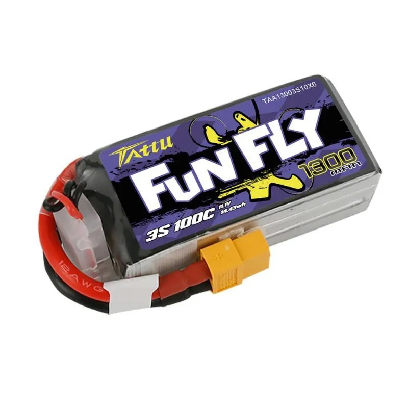 Aku Tattu Funfly 1300mAh 11,1V 100C 3S1P universaalne