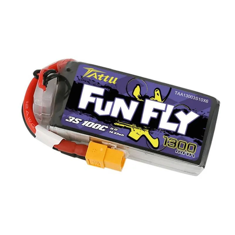 Aku Tattu Funfly 1300mAh 11,1V 100C 3S1P universaalne