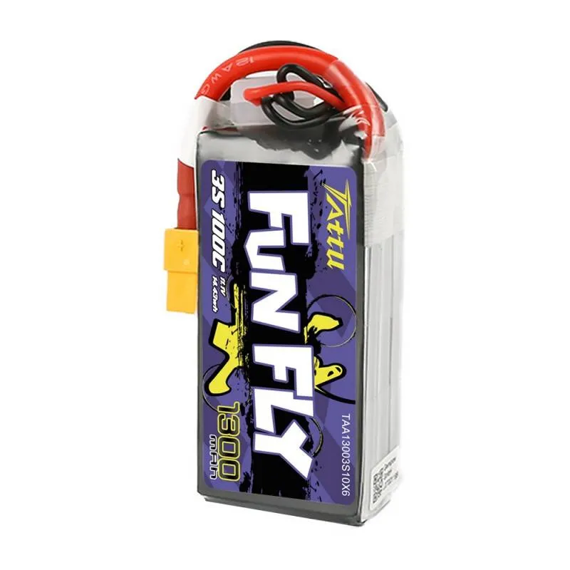 Aku Tattu Funfly 1300mAh 11,1V 100C 3S1P universaalne