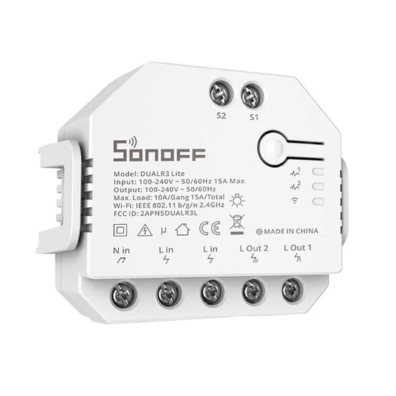 Smart Wi-Fi lüliti WiFi Sonoff Dual R3 Lite universaalne