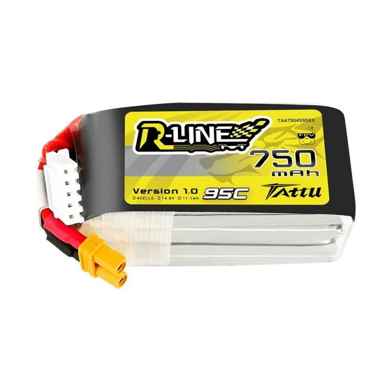 Aku Tattu R-Line 750mAh 14.8V 95C 4S1P JST-XHR universaalne