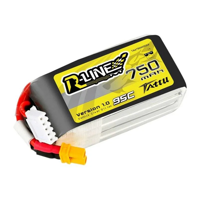 Aku Tattu R-Line 750mAh 14.8V 95C 4S1P JST-XHR universaalne
