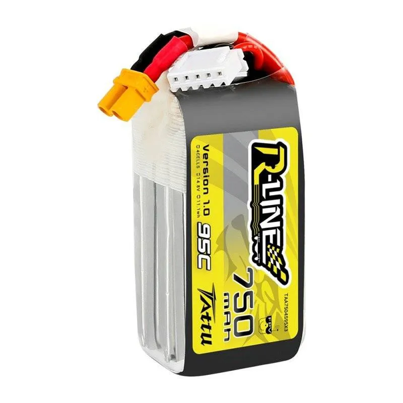 Aku Tattu R-Line 750mAh 14.8V 95C 4S1P JST-XHR universaalne