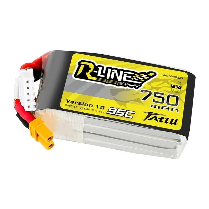 Aku Tattu R-Line 750mAh 14.8V 95C 4S1P JST-XHR universaalne