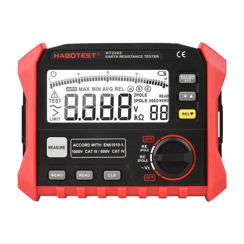 Habotest HT2302 Digitaalne Maa-Resistance Tester universaal