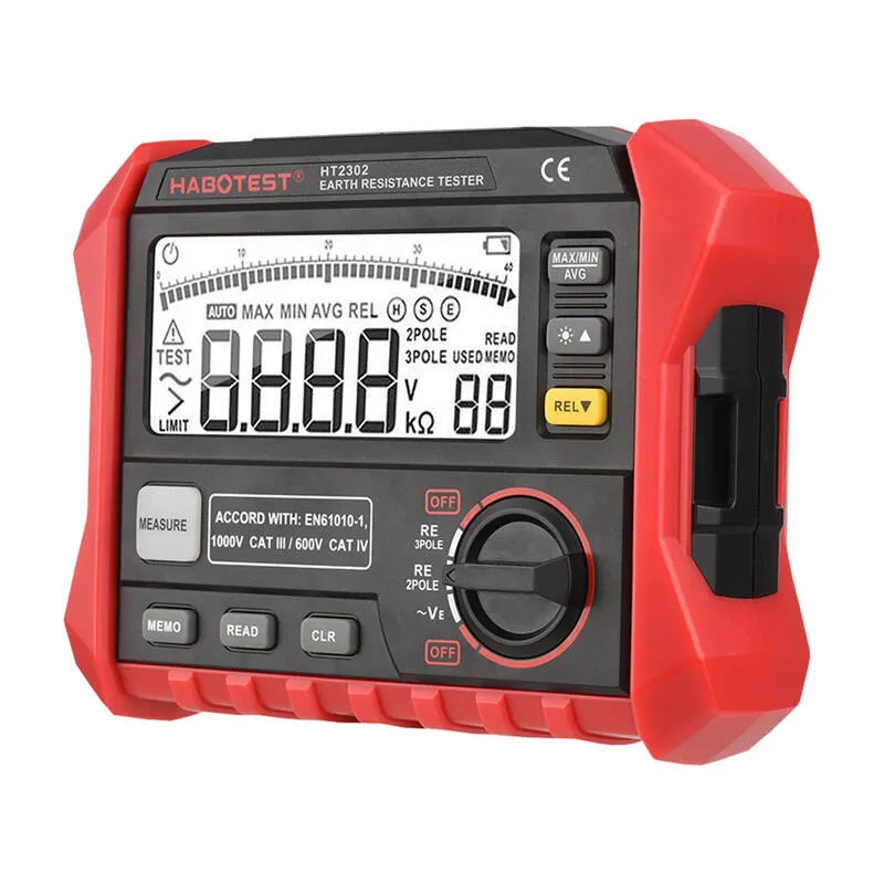 Habotest HT2302 Digitaalne Maa-Resistance Tester universaal