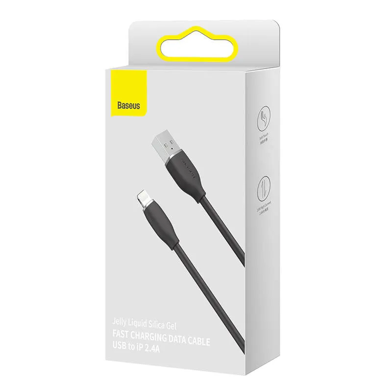 Baseus Jelly kaabel USB to Lightning, 2,4A, 1,2m (must) universaalne