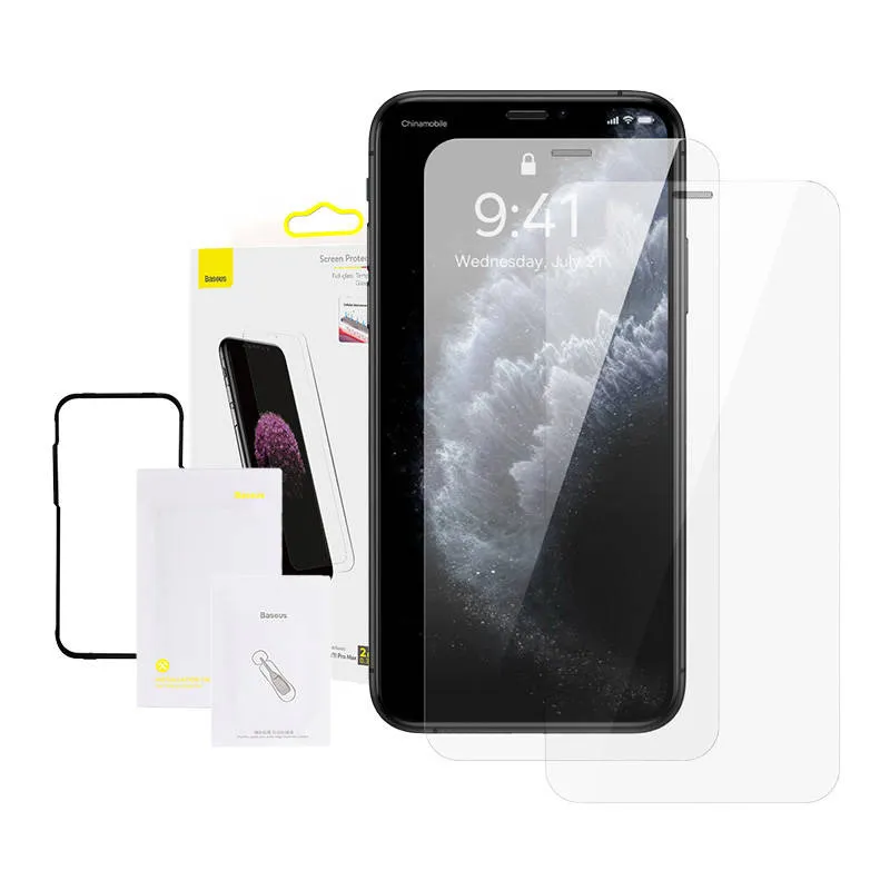 Baseus 0,3 mm Täisklaasist Kindlaeklaasist Kaitsekile (2 tk pakis) iPhone XS Max/11 Pro Max 6,5-tolline universaalne