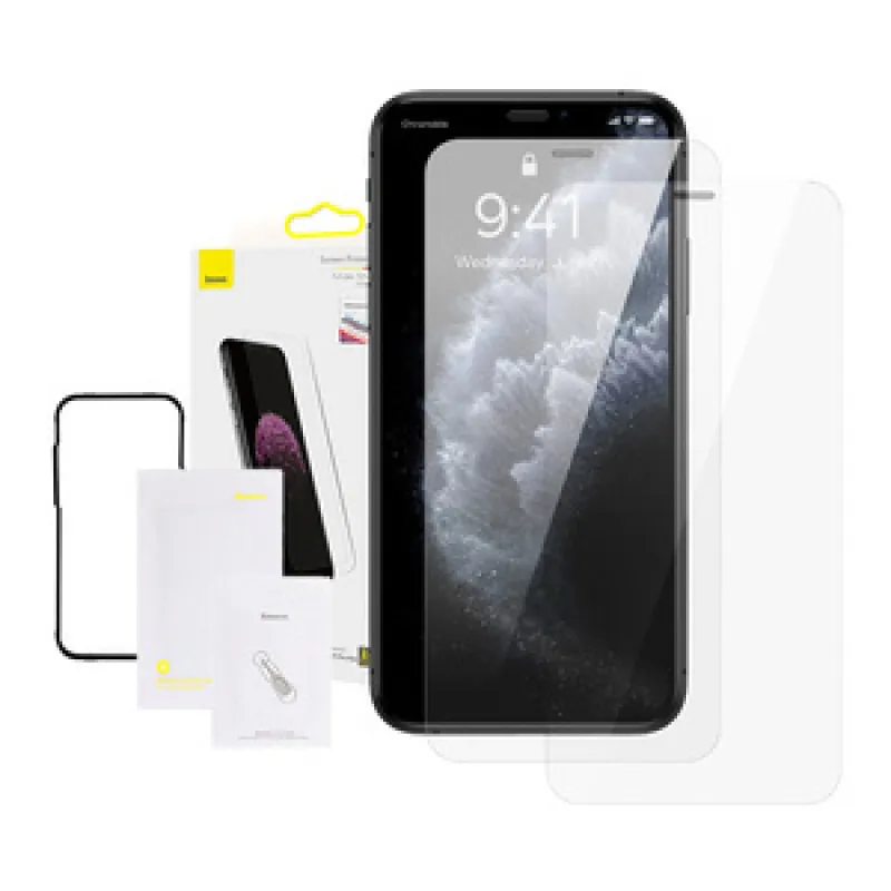 Baseus 0,3 mm Täisklaasist Kindlaeklaasist Kaitsekile (2 tk pakis) iPhone XS Max/11 Pro Max 6,5-tolline universaalne