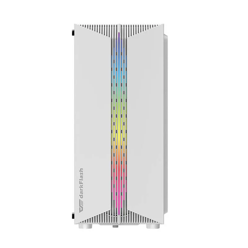 Darkflash DK151 LED arvutikarp (valge) + 3 RGB ventilaatorit universaalne