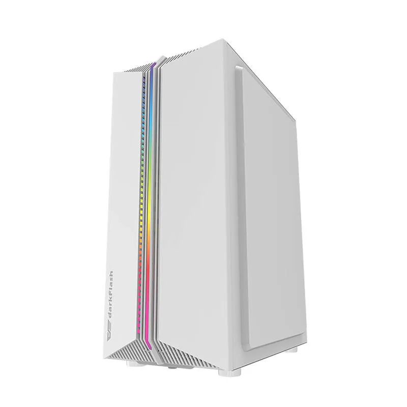 Darkflash DK151 LED arvutikarp (valge) + 3 RGB ventilaatorit universaalne