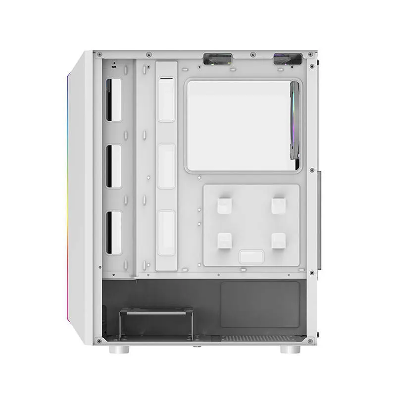 Darkflash DK151 LED arvutikarp (valge) + 3 RGB ventilaatorit universaalne
