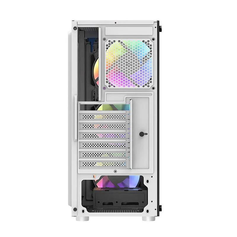 Darkflash DK151 LED arvutikarp (valge) + 3 RGB ventilaatorit universaalne