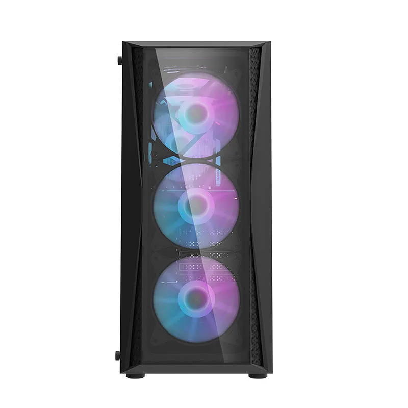 Darkflash DK352 Plus arvutikarp (must) + 4 RGB ventilaatorit universaalne