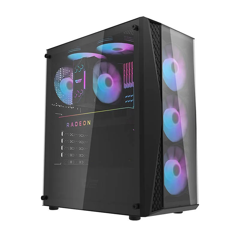 Darkflash DK352 Plus arvutikarp (must) + 4 RGB ventilaatorit universaalne