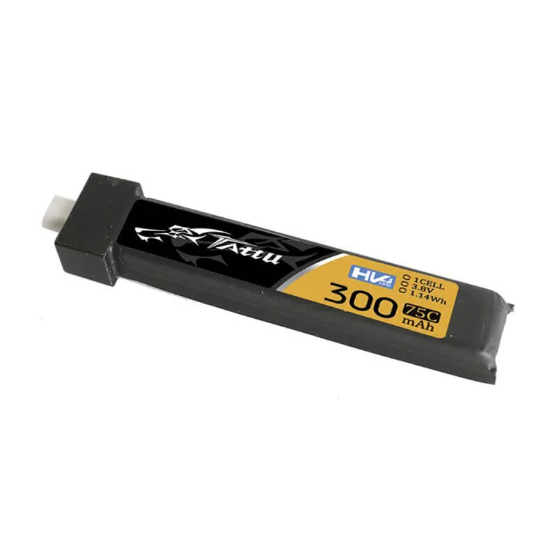Tattu LiPo 300mAh 3.8V 75C 1S1P HV BT2.0.5 aku (5 tk) universaalne