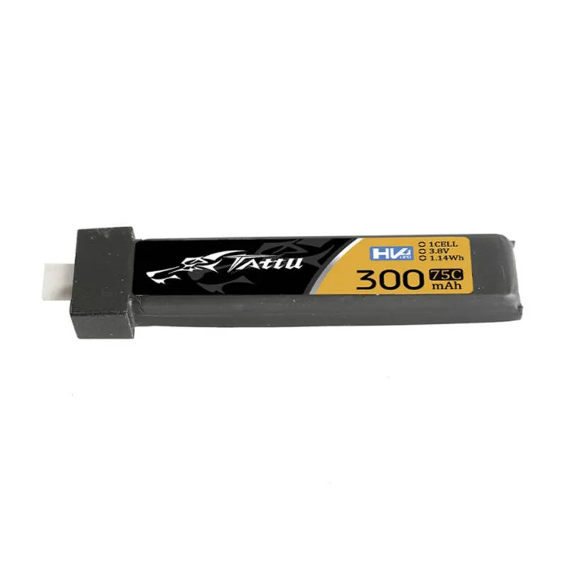 Tattu LiPo 300mAh 3.8V 75C 1S1P HV BT2.0.5 aku (5 tk) universaalne