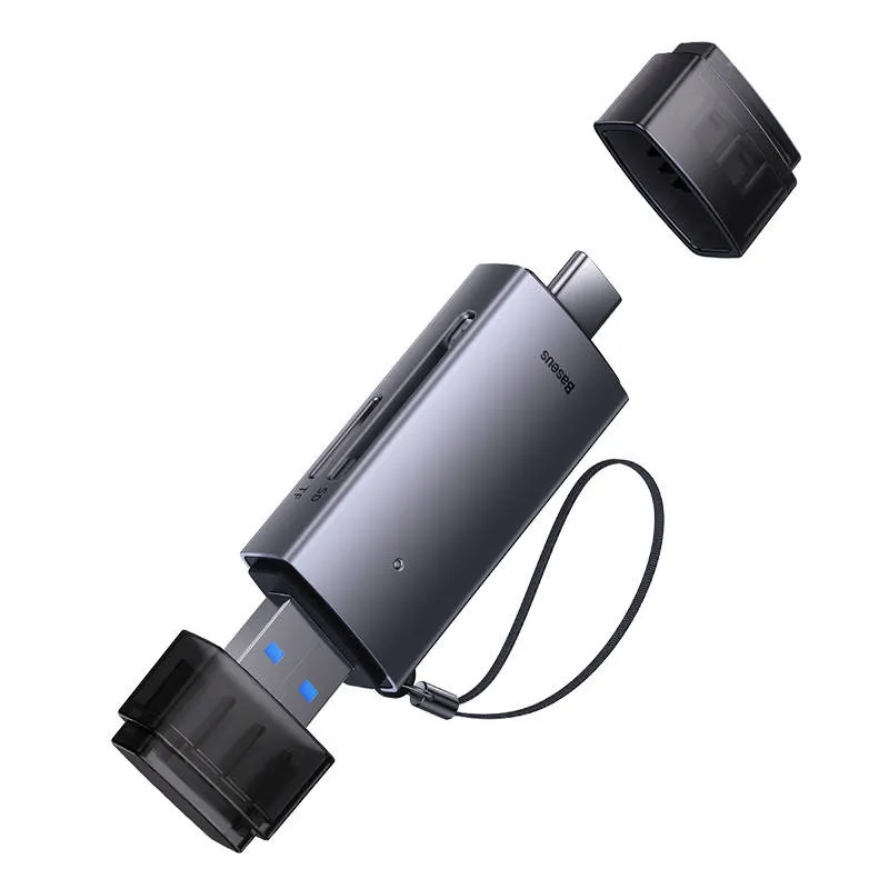 Baseus Lite seeria SD/TF mälukaardilugeja, USB + USB-C (hall) universaalne