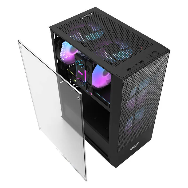 Darkflash A290 arvutikarp (must) + 3 ventilaatorit universaalsed