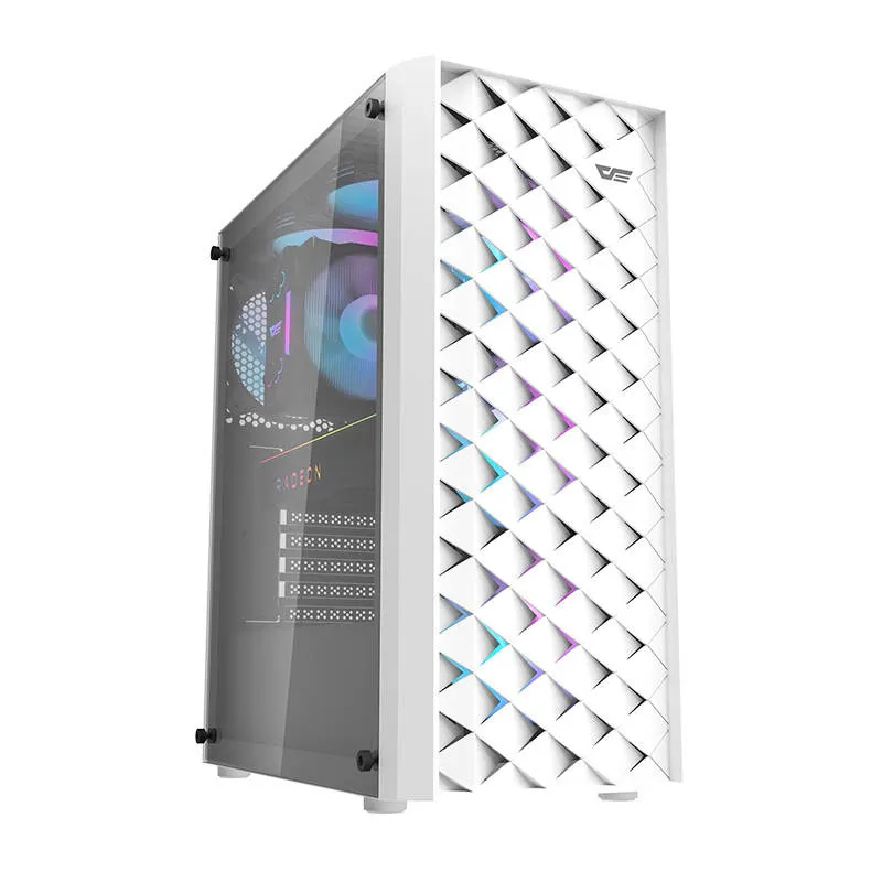 Darkflash DK351 arvutikarp (valge) + 4 RGB ventilaatorit universaalsed
